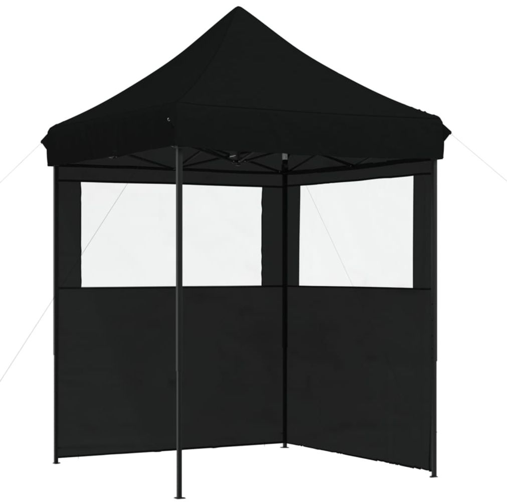 vidaXL Partyzelt Faltbar Pop-Up mit 2 Seitenteilen Schwarz 4004998 Bild 1