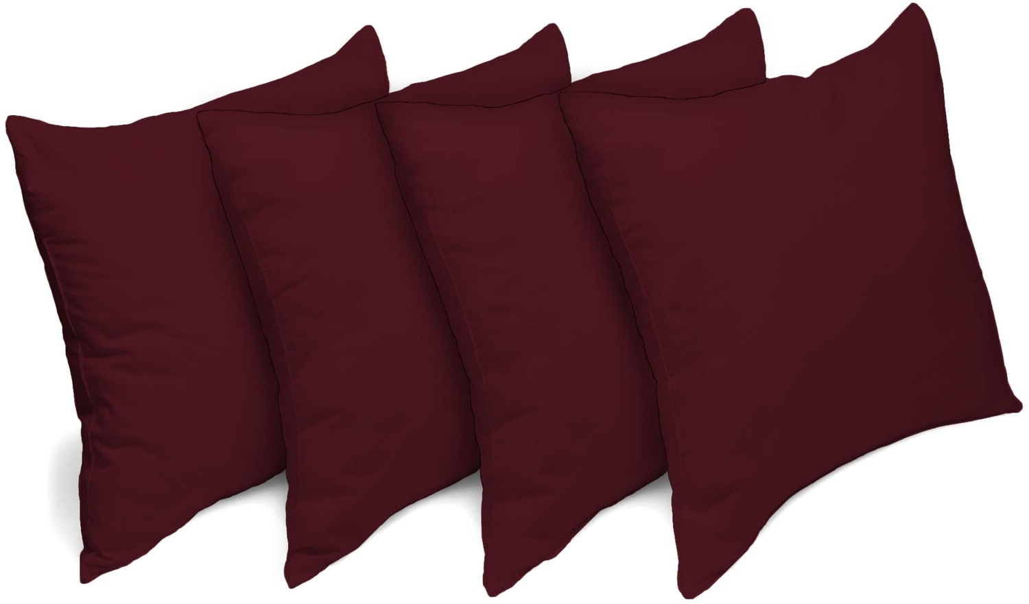 MSS Kissenbezug 4er Set - 80x80 cm - Burgund Bild 1