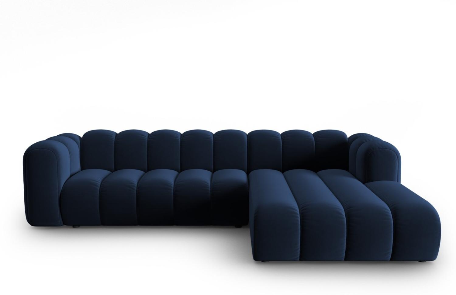 Micadoni Modulares Ecksofa Lupine 4-Sitzer Rechts Samtstoff Königsblau Bild 1