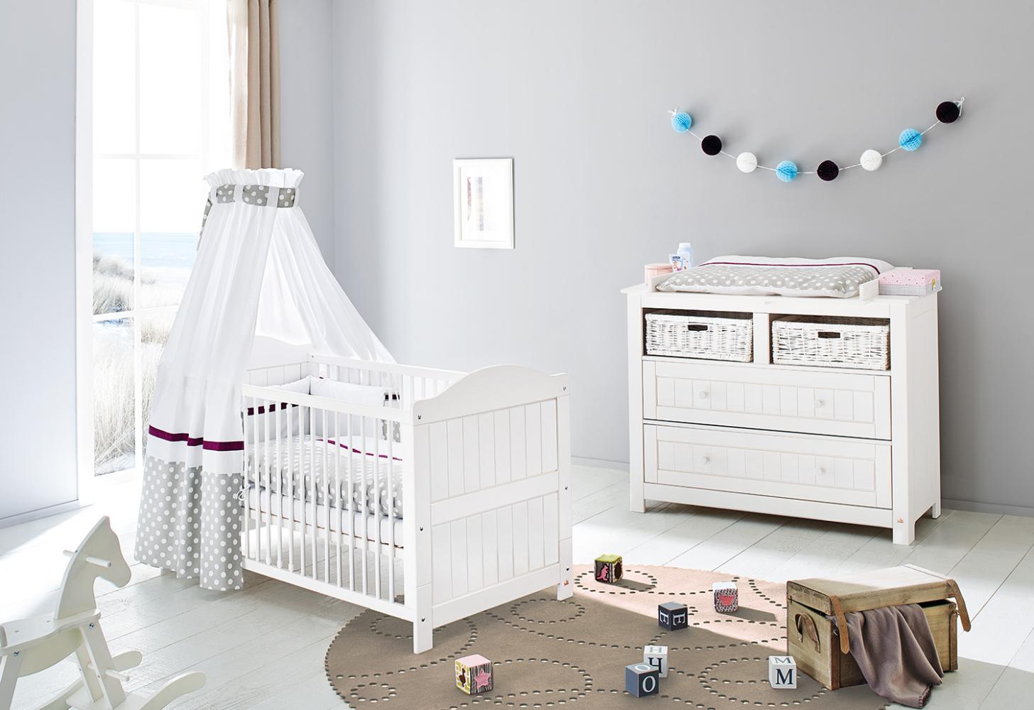 Pinolino 'Nina' 2-tlg. Babyzimmer-Set weiß, breit Bild 1