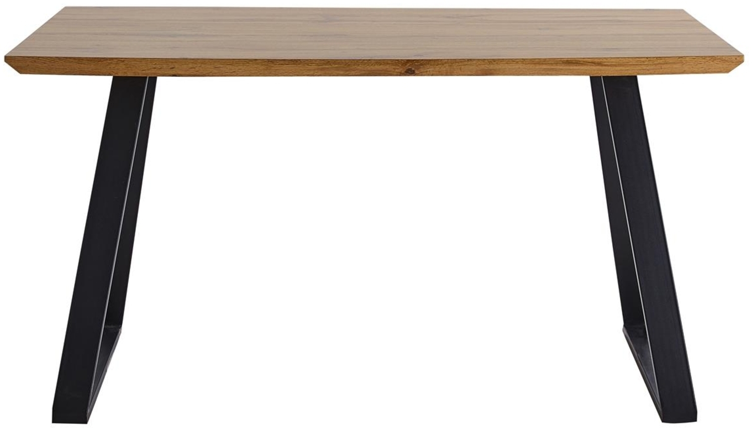 Tisch MDF Eiche-Dekor Stahl Schwarz 140x80 Bild 1