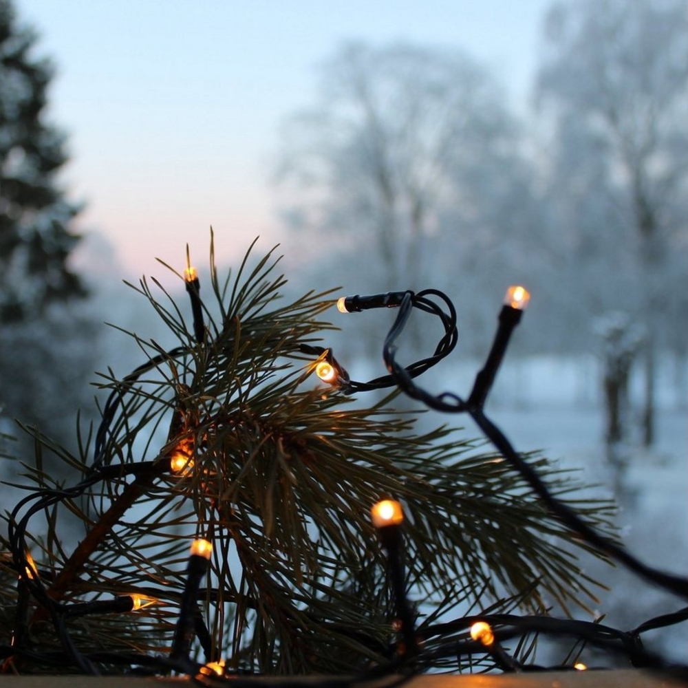 MARELIDA LED-Lichterkette LED Lichterkette für Außen IP44 80 bernstein gold warmweiße LED 5,6m, 80-flammig Bild 1