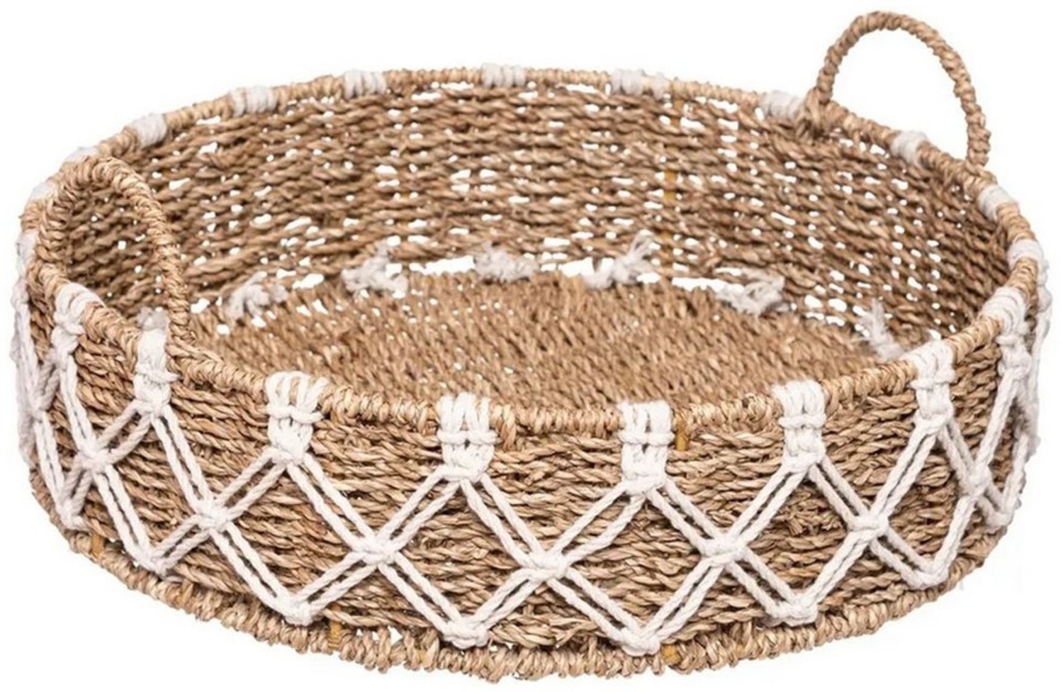Home-trends24. de Dekotablett Tablett Korb Serviertablett Dekotablett Braun Natur Deko Küche Bild 1