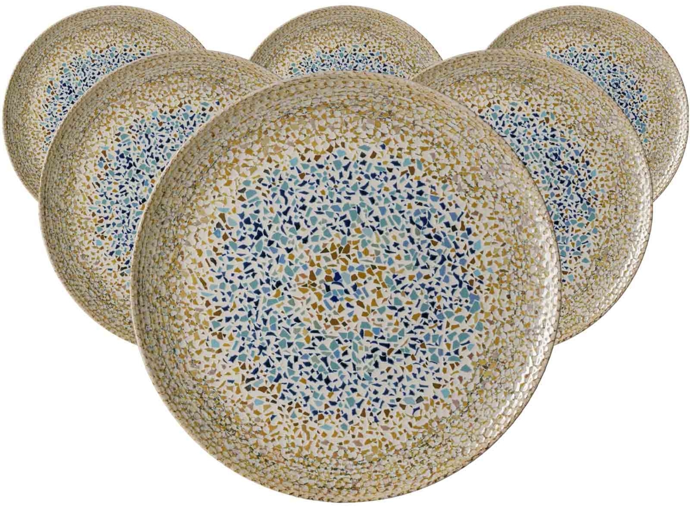 Ritzenhoff & Breker Rimini Platzteller ø 32 cm Mosaik Sand 6er Set Bild 1