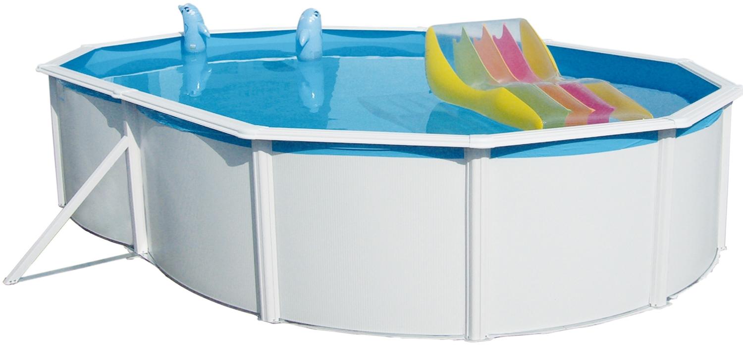 Steinbach Stahlwand-Swimming Pool Set "Nuovo de Luxe oval", weiß, 730 x 366 x 120 cm Bild 1