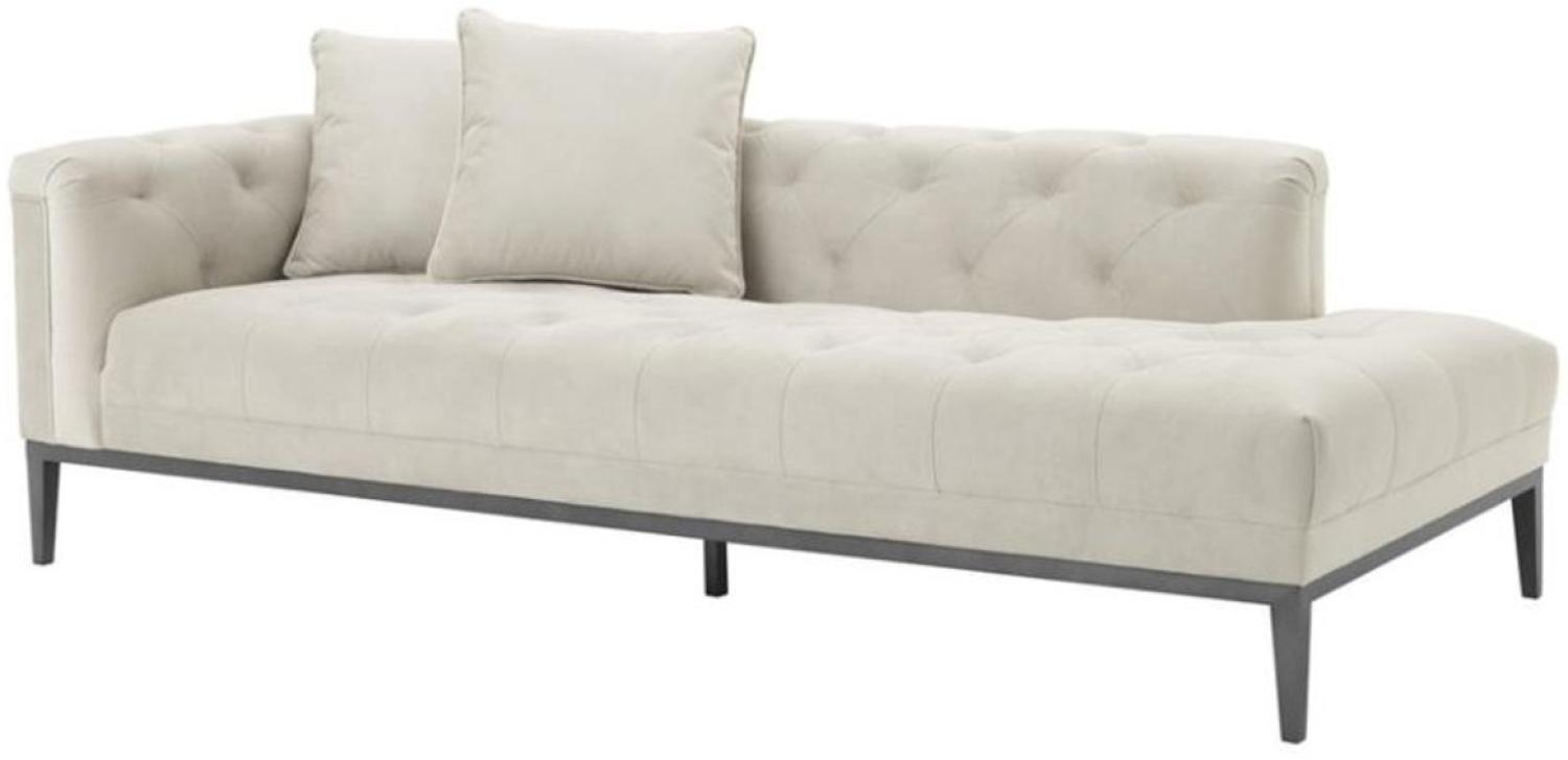 Casa Padrino Luxus Sofa Hellgrau Linksseitig 220x96 x H. 66 cm Bild 1