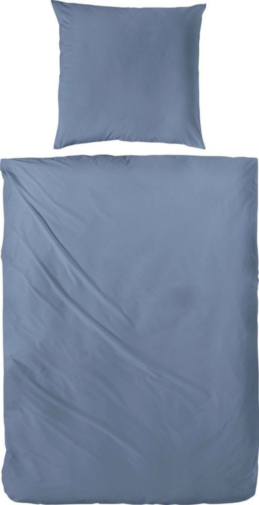 Bettwäsche 155x200 cm Uni Baumwolle DENIM Bild 1