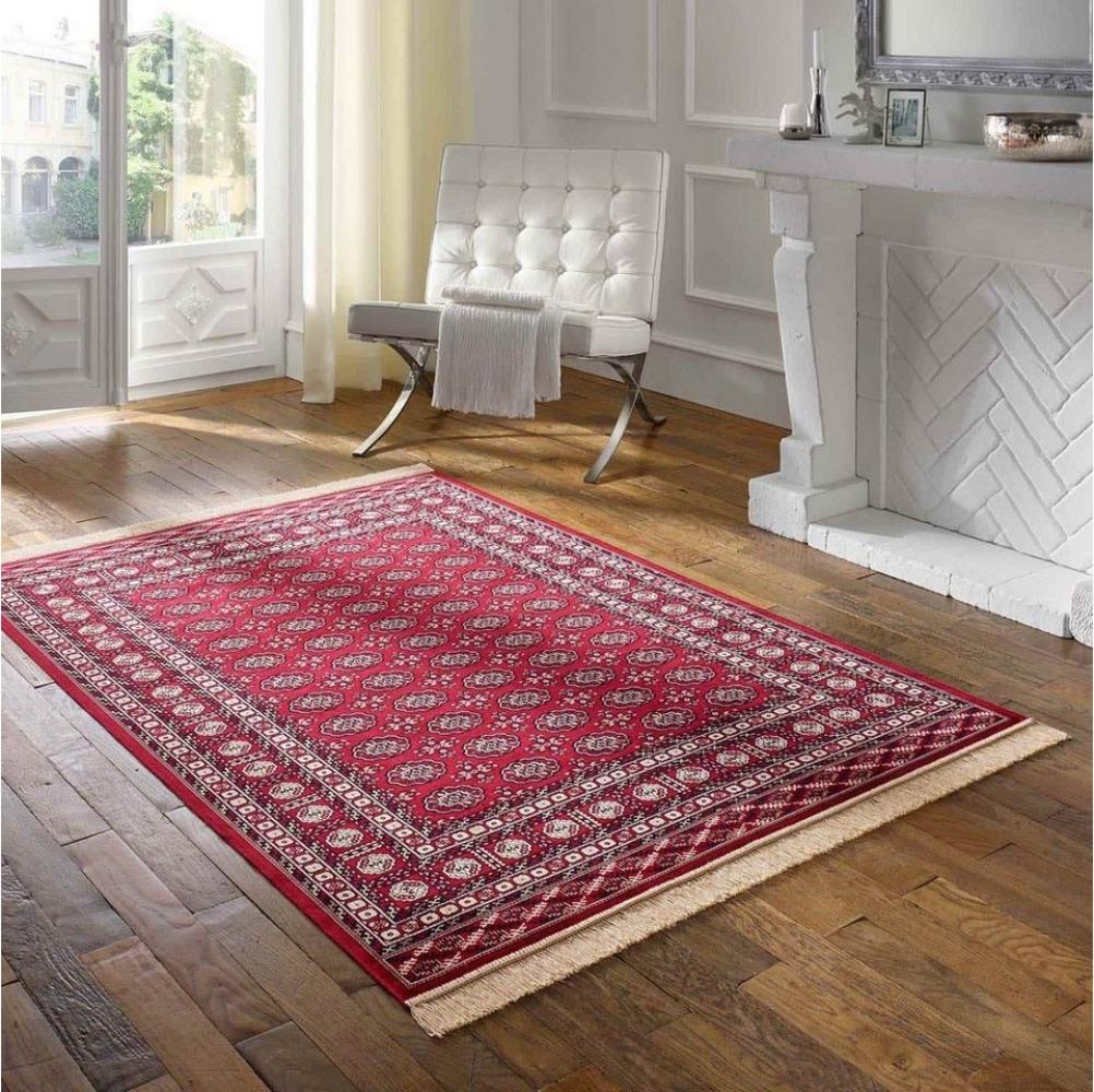 TaraCarpet Teppich Palazzo Royal Vintage Bouchara, rechteckig, Höhe: 6 mm, Bouchara Seiden Optik rot Wohnzimmer Schlafzimmer Esszimmer 67x105 Bild 1