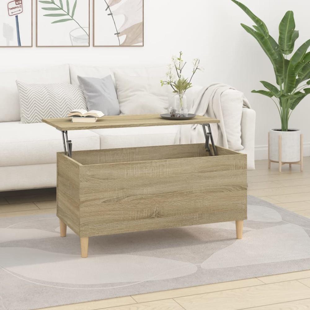 vidaXL Couchtisch Sonoma-Eiche 90x44,5x45 cm Holzwerkstoff 819583 Bild 1