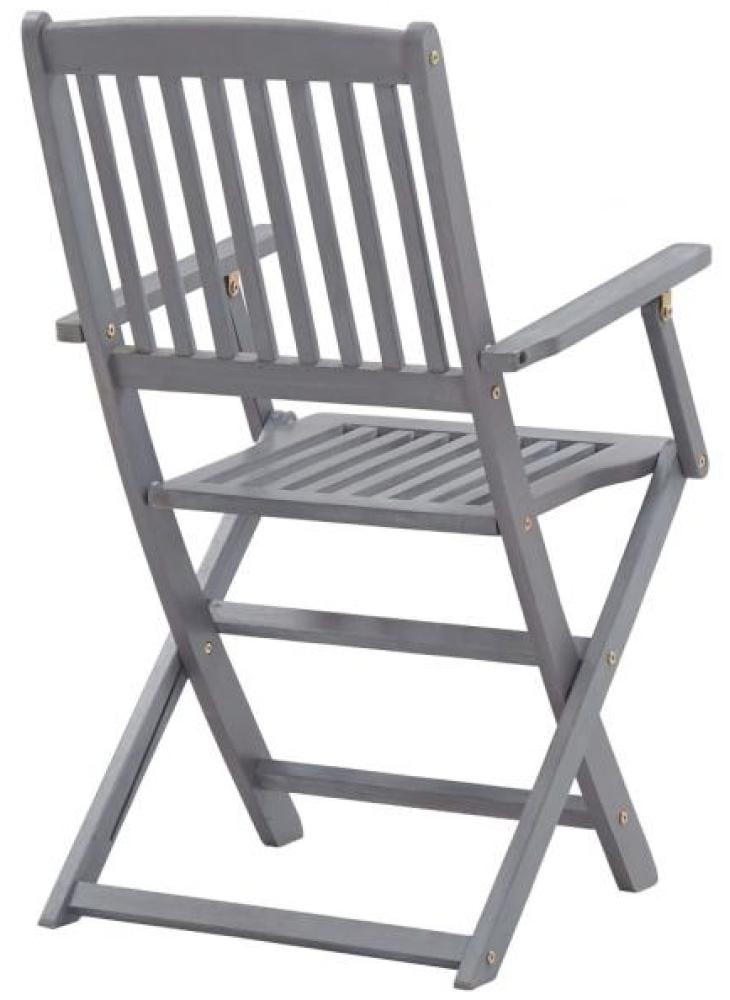 vidaXL Klappbare Gartenstühle 6 Stk. mit Sitzkissen Massivholz Akazie 3065415 Bild 1