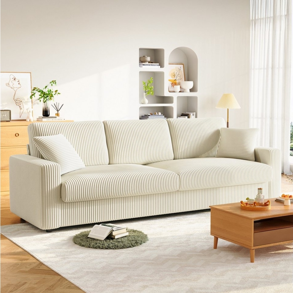 ToteBox Big-Sofa Luxus-Cord 3-Sitzer Sofa (256cm) Bild 1