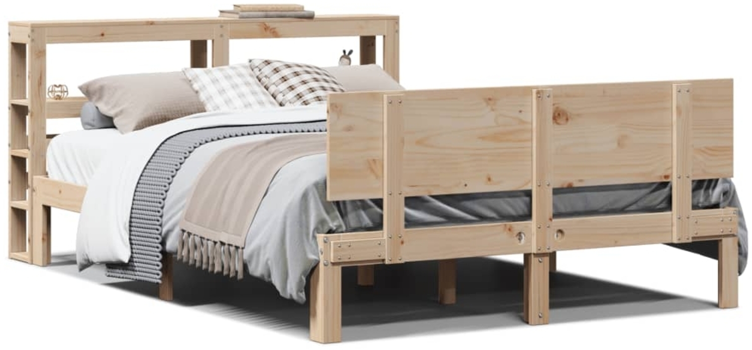 vidaXL Bettgestell mit Kopfteil ohne Matratze 140x200 cm 3306086 Bild 1