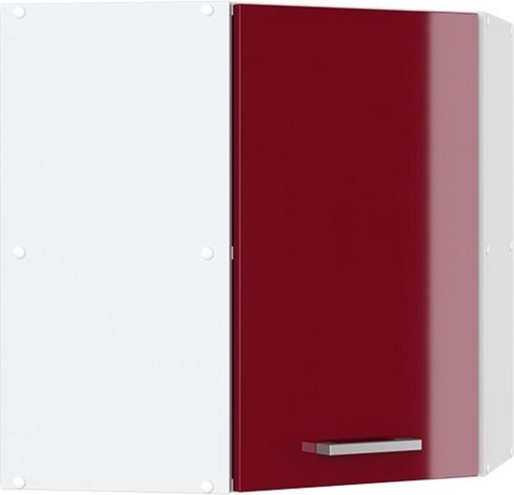 Vicco Küchenschrank R-Line Hängeschrank Unterschrank Küchenzeile Küchenunterschrank Arbeitsplatte, Möbel verfügbar in 6 Dekoren (Bordeaux ohne Arbeitsplatte, Eckhängeschrank 57 cm) Bild 1