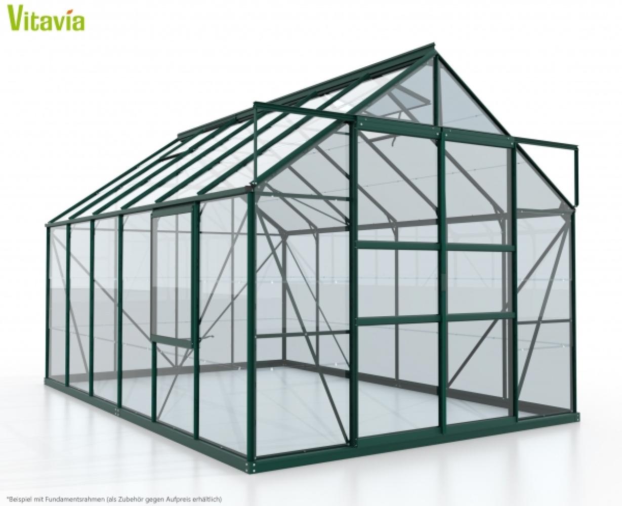 Vitavia Gewächshaus "Meridian 2 9900", smaragd grün, 9,9 m²,3 mm ESG Bild 1