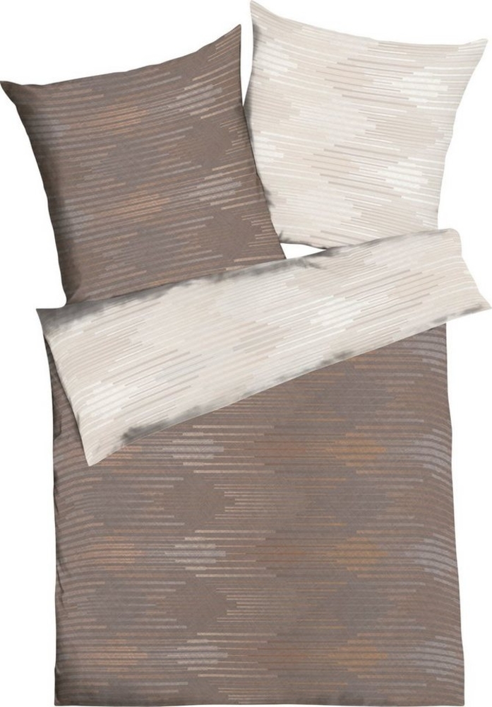 Kaeppel Wendebettwäsche Ikat, Mako-Satin, 2 teilig, angenehm wärmend Bild 1