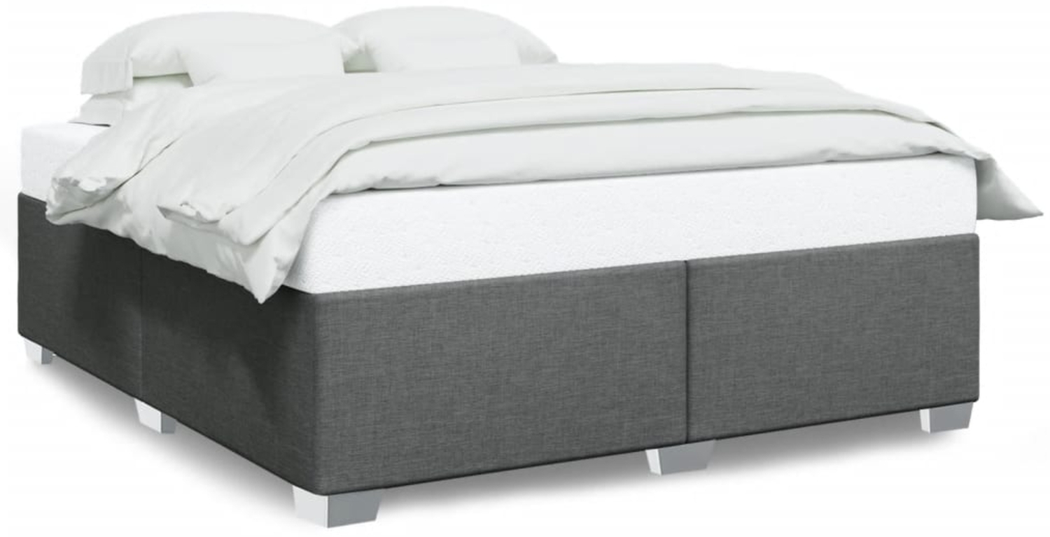 vidaXL Bettgestell ohne Matratze Dunkelgrau 200x200 cm Stoff 3284500 Bild 1