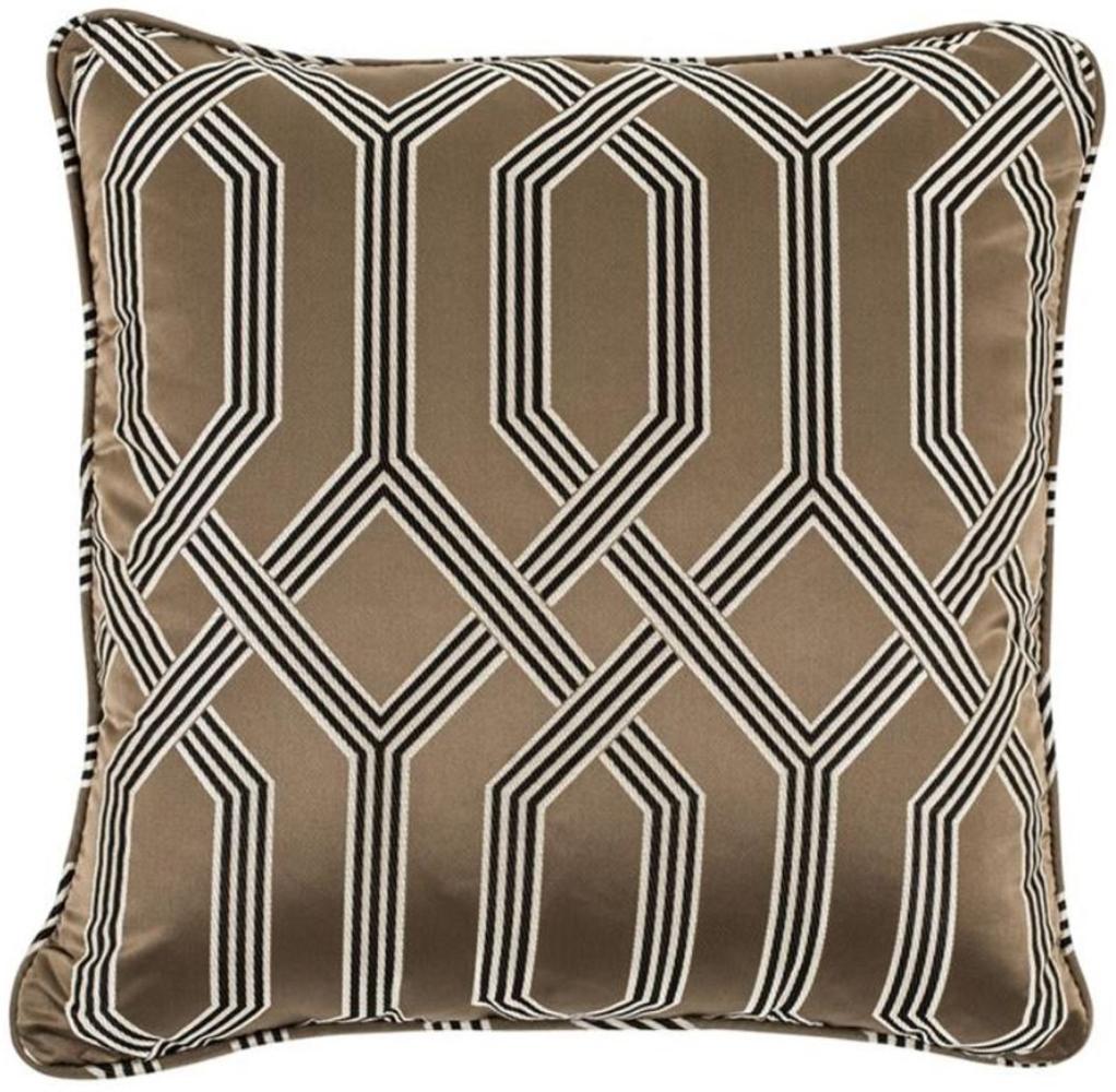 Casa Padrino Deko Kissen / Zierkissen Braun 50 x 50 cm - Luxus Wohnzimmer Accessoires Bild 1