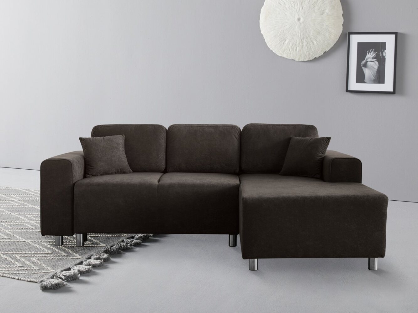 Guido Maria Kretschmer Home&Living Ecksofa Györ, L-Form, wahlweise mit Bettfunktion und Bettkasten incl. 2 Zierkissen Bild 1