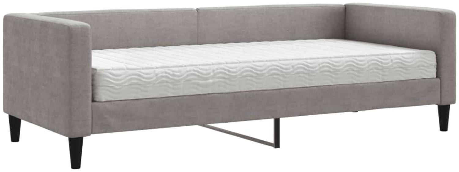 vidaXL Tagesbett mit Matratze Taupe 80x200 cm Stoff 3196558 Bild 1