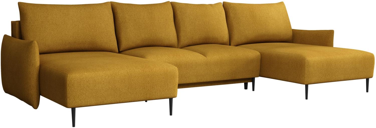 Ecksofa mit Schlaffunktion und Bettkasten Snolik U, schmale Armlehne (Farbe: Velo 626) Bild 1