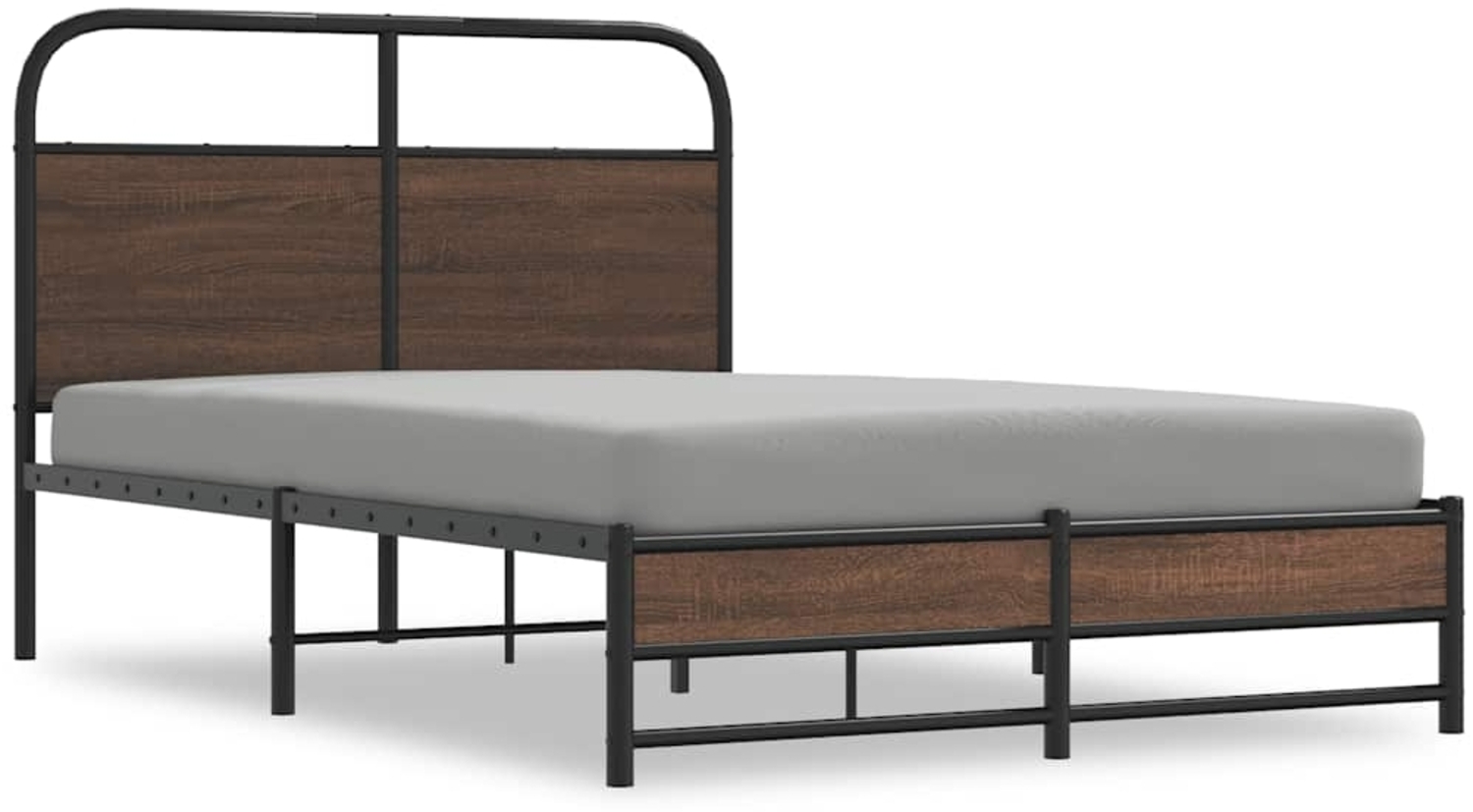 vidaXL Bettgestell ohne Matratze 120x190 cm Braun Eichen-Optik 4100479 Bild 1