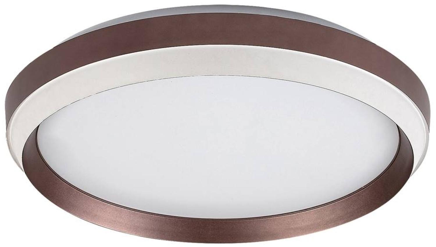 Rabalux 71159 LED Deckenleuchte FONTANA 24W Metall braun, Kunststoff mattweiß 3000K H:7cm Ø39cm Bild 1