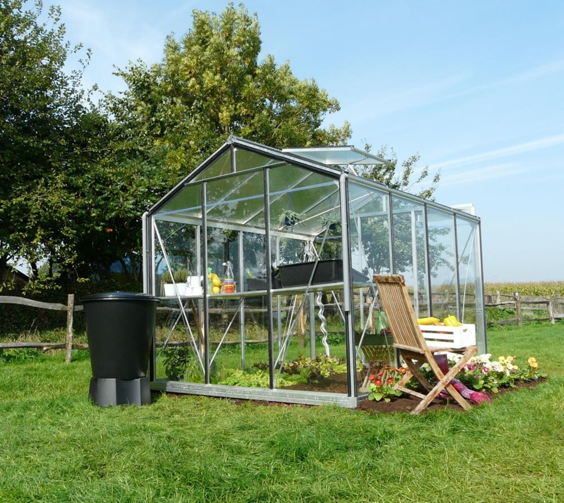 ACD Glas Gewächshaus R208H-Alu | Silber | Bild 1