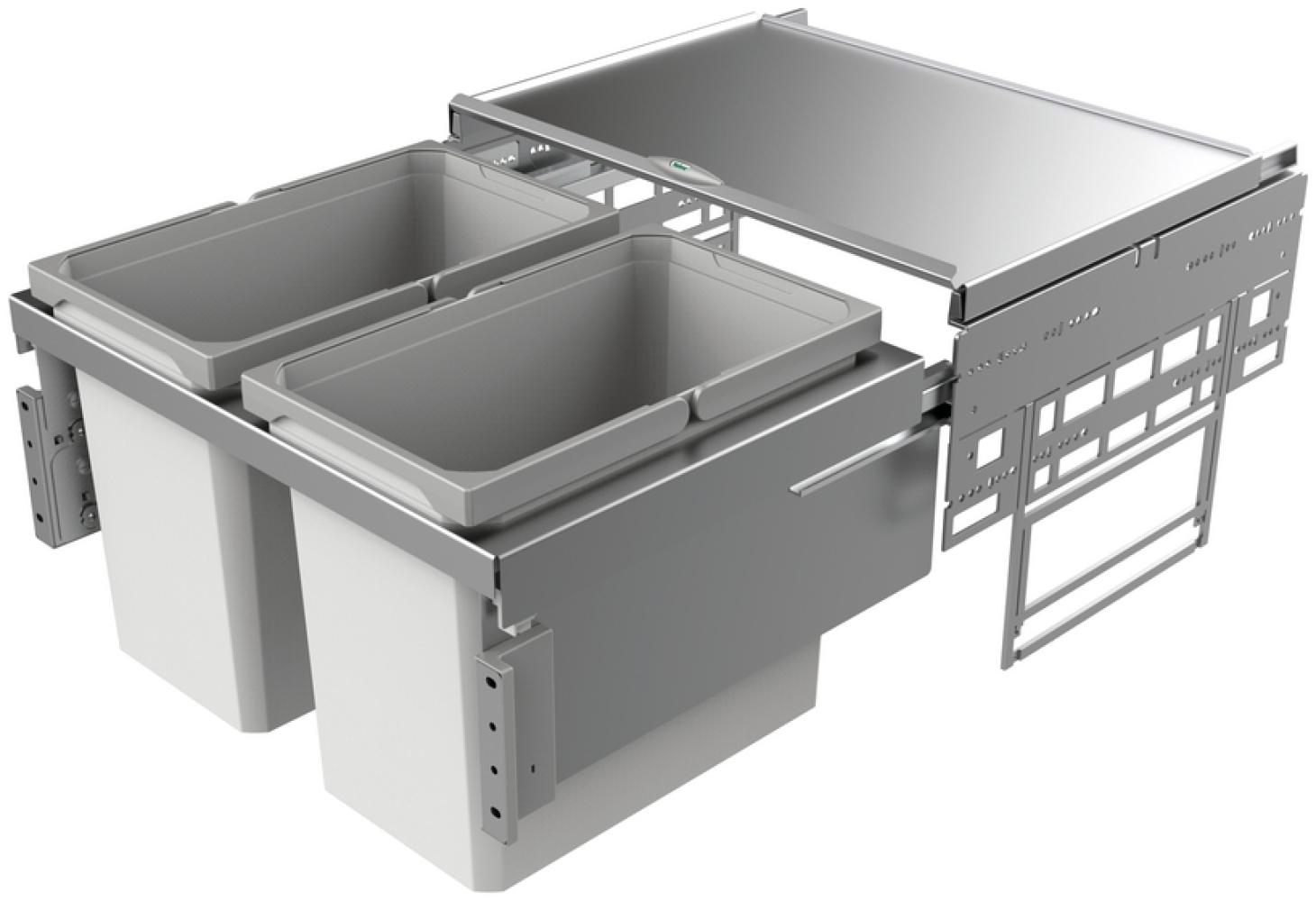 Abfallsorter COX base 360 S/600-2 hellgrau / Schrankbreite 60 cm / Abfalleimer / Abfallsammler / Mülleimer Bild 1