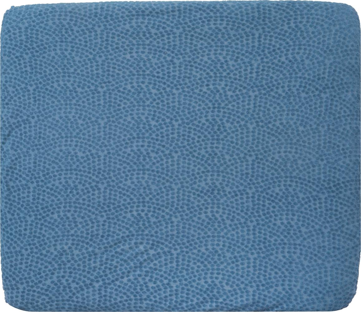 roba Spannbezug für Wickelauflagen 85 x 75 cm Seashells Indigo - Abnehmbarer Bezug aus Bio-Baumwolle für Wickelunterlagen - GOTS & Oeko-Tex 100 zertifiziert - Blau Bild 1