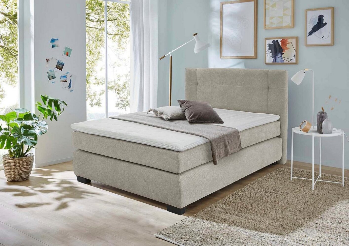Jockenhöfer Gruppe Boxspringbett Family, inklusive 7-Zonen-TTFK-Matratzen und Kaltschaumtopper, erhältlich in den Breiten 120,140 & 180cm Bild 1