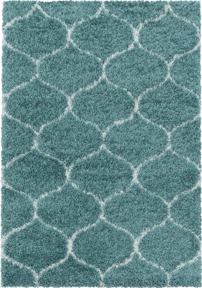 Hochflor Teppich Serena rechteckig - 240x340 cm - Blau Bild 1