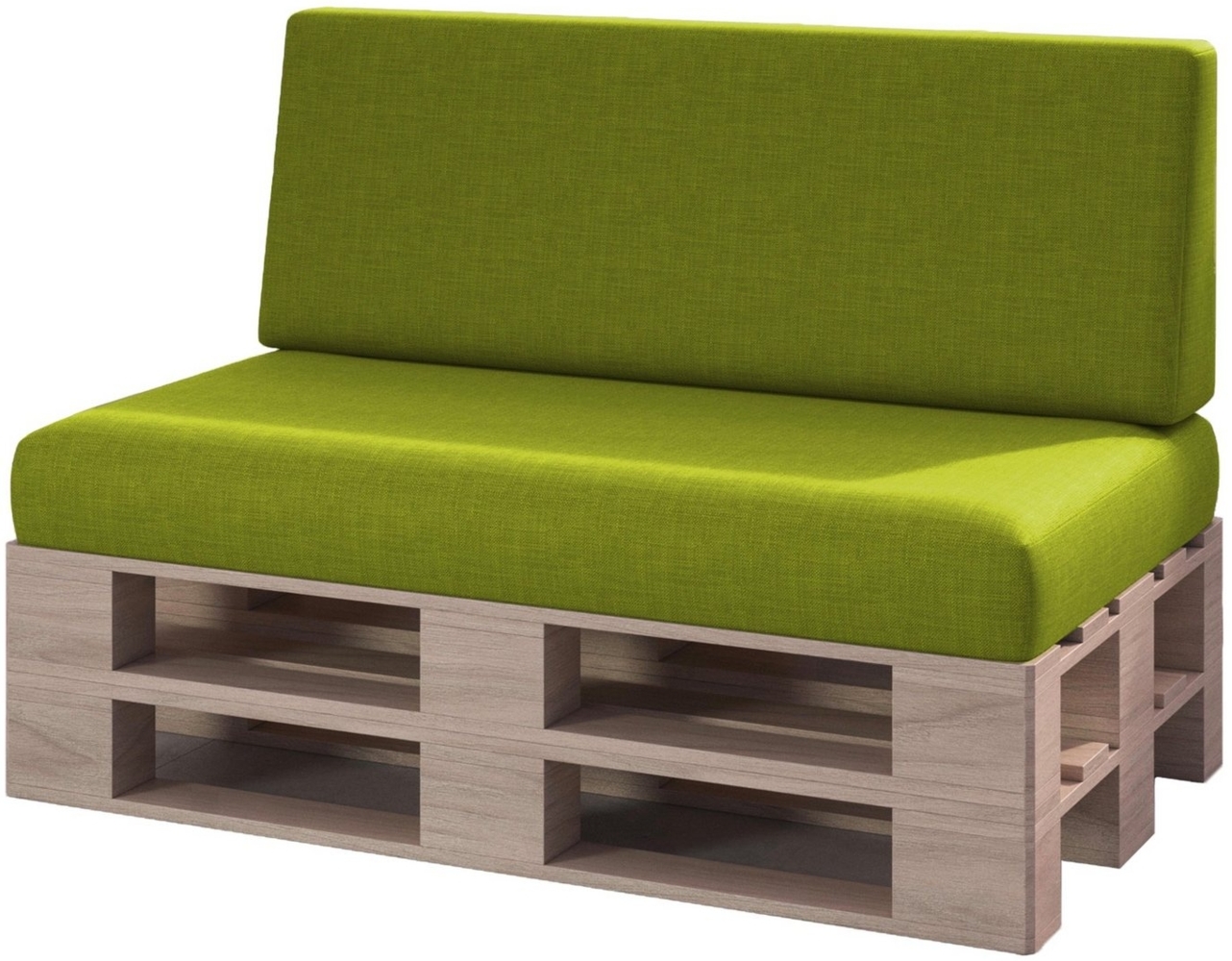 sunnypillow Palettenkissen Milano - 2er Set Palettenauflage mit abnehmbarem Bezug Kaltschaum, 2er Set Sitz- und Rückenkissen Bild 1