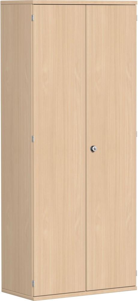 Flügeltürenschrank, 4 Dekor-Einlegeböden, 100x42x192cm, Buche Bild 1