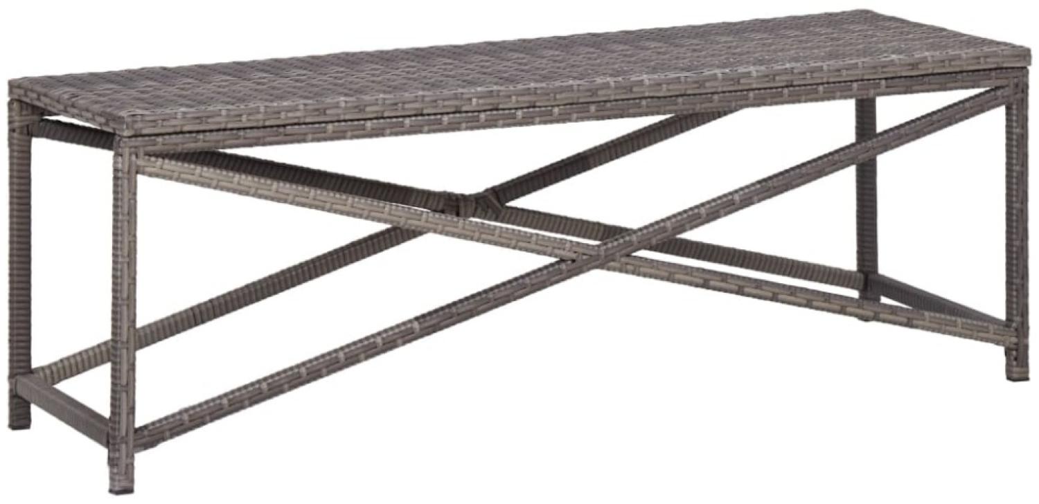 vidaXL Gartenbank 120 cm Poly Rattan Grau 46211 Bild 1