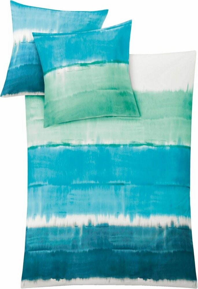 Kleine Wolke Bettwäsche Long Beach, Mako-Satin, 2 teilig, mit breiten Streifen Bild 1