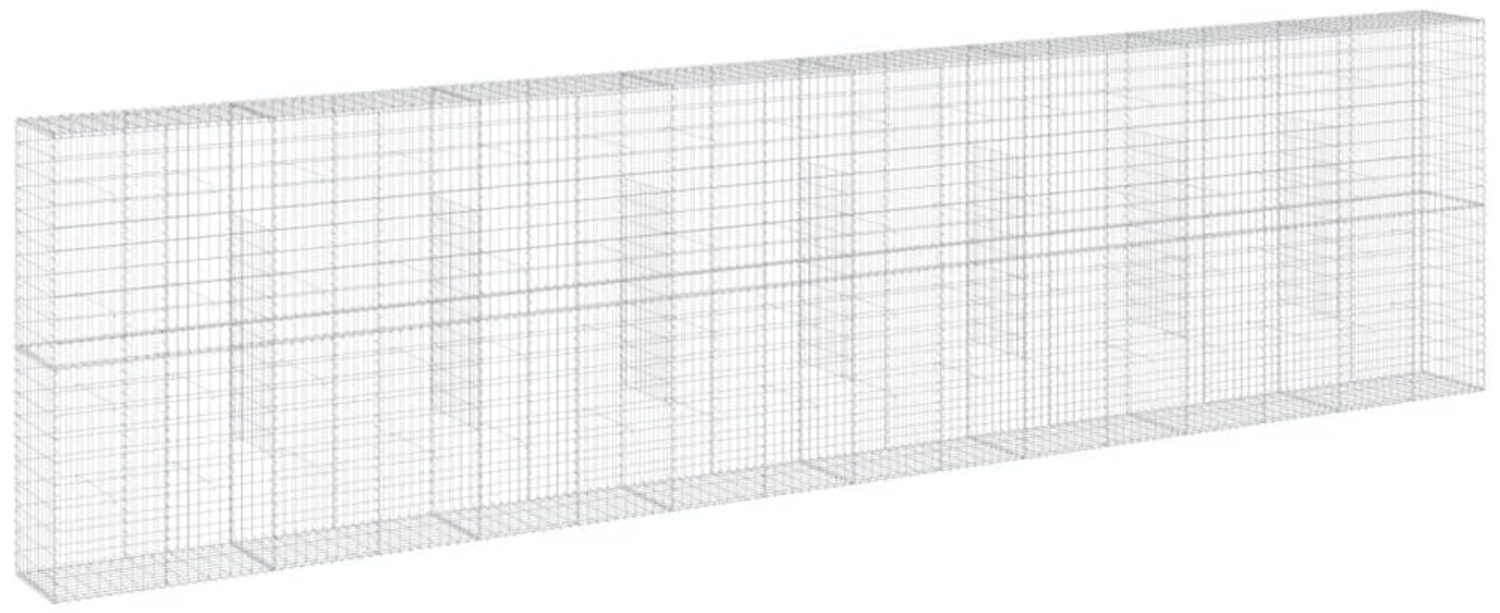 vidaXL Gabione mit Deckel 800x50x200 cm Verzinktes Eisen 3295173 Bild 1