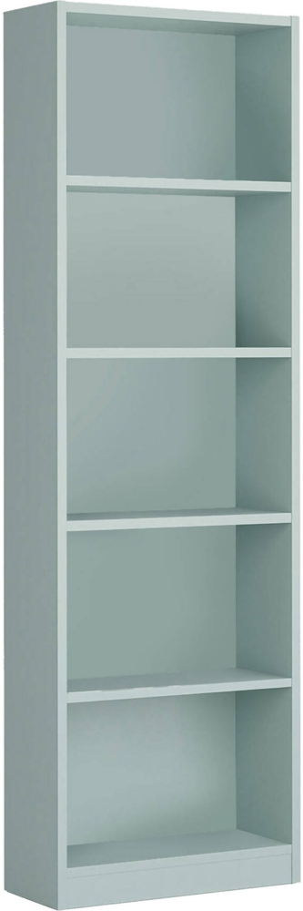 Dmora Artico Bücherregal, Hohes Bücherregal mit 5 Regalen, Büro- oder Schlafzimmerregal, Modernes Regal mit Fächern, 52x25h180 cm, Aquagrün Bild 1