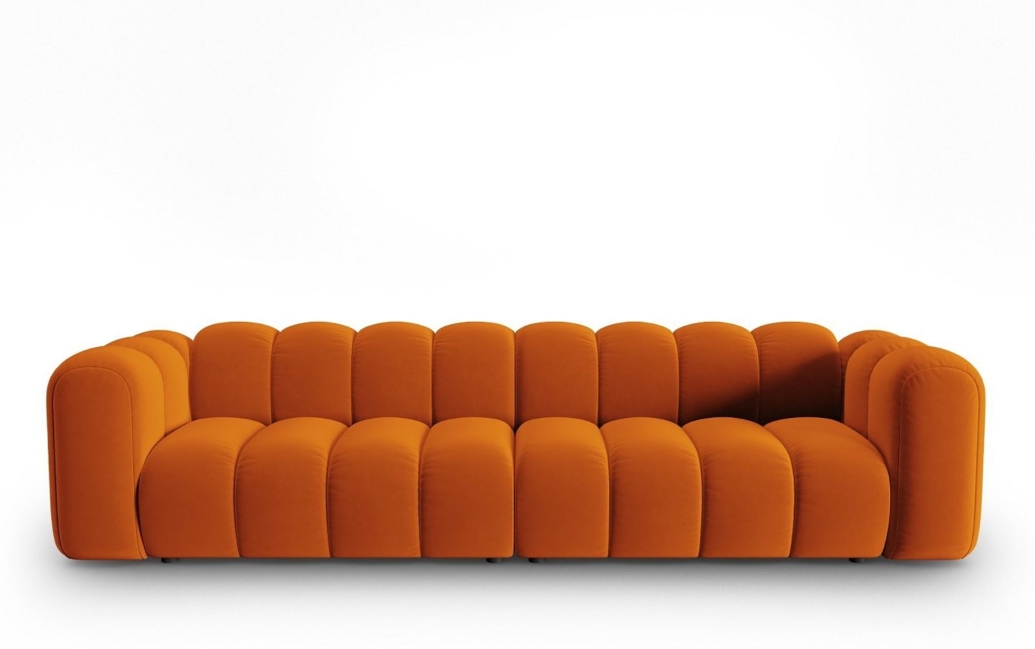 Micadoni Modulares Sofa Lupine 4-Sitzer Samtstoff Terrakotta Bild 1