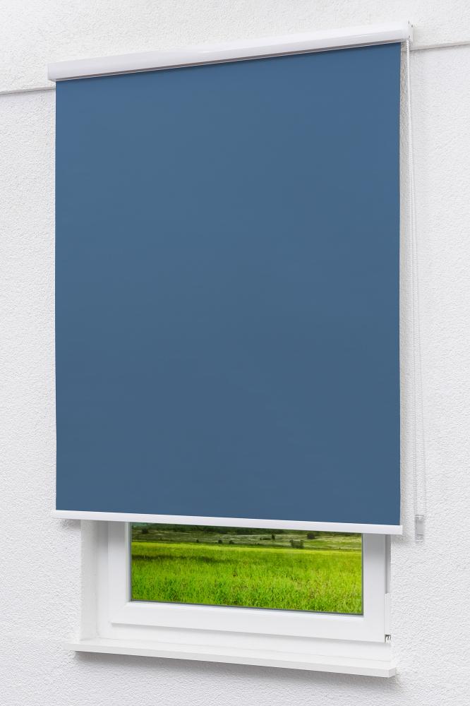 Lysel - Qualitätskassettenrollo Abdunkelung jeansblau, (B x H) 100cm x 175cm in blau/jeansblau Bild 1