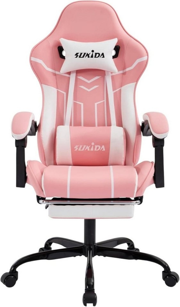 autolock Gaming Chair Gaming Stuhl Computerstuhl Ergonomischer Gaming Chair mit Fußstütze, Bürostuhl Ergonomischer Computerstuhl mit Lendenwirbelstütze Bild 1