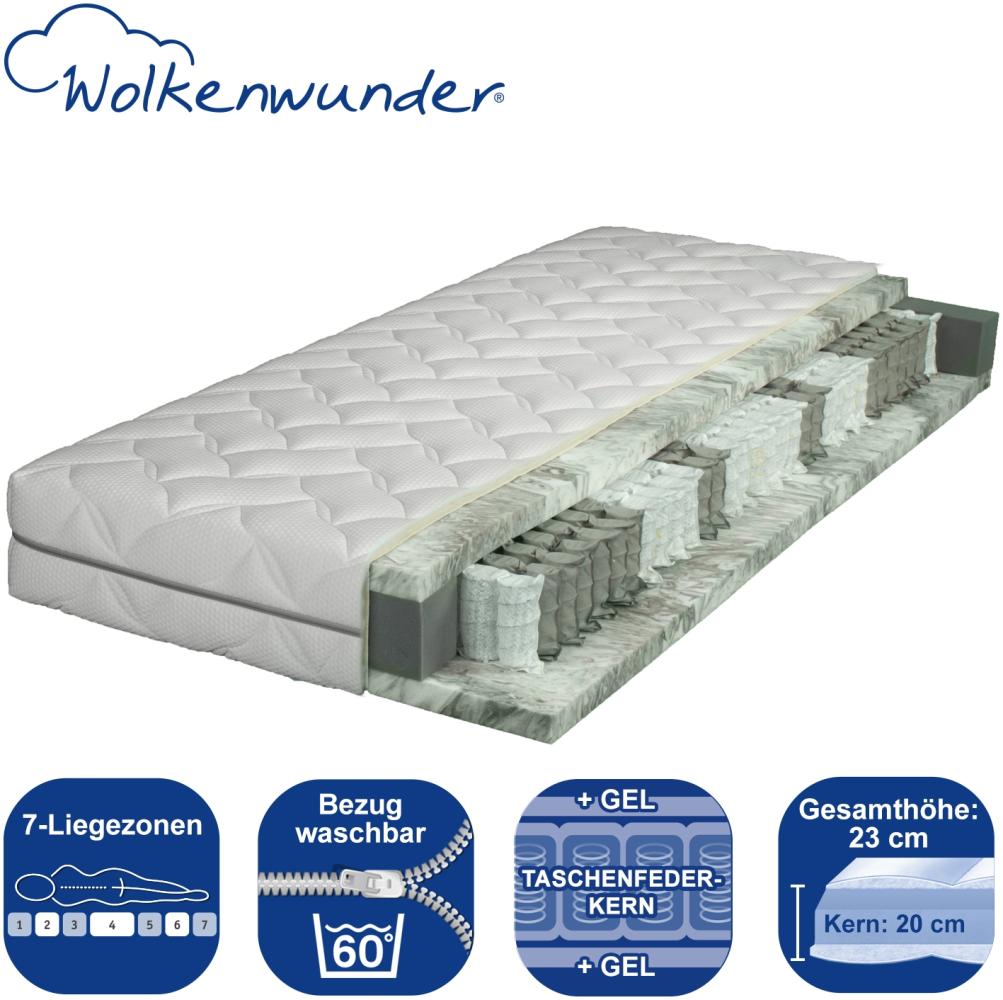 Wolkenwunder 500 Gel TFK Gel-Taschenfederkernmatratze H2 | H2 Partnermatratze, 160x200 cm Bild 1