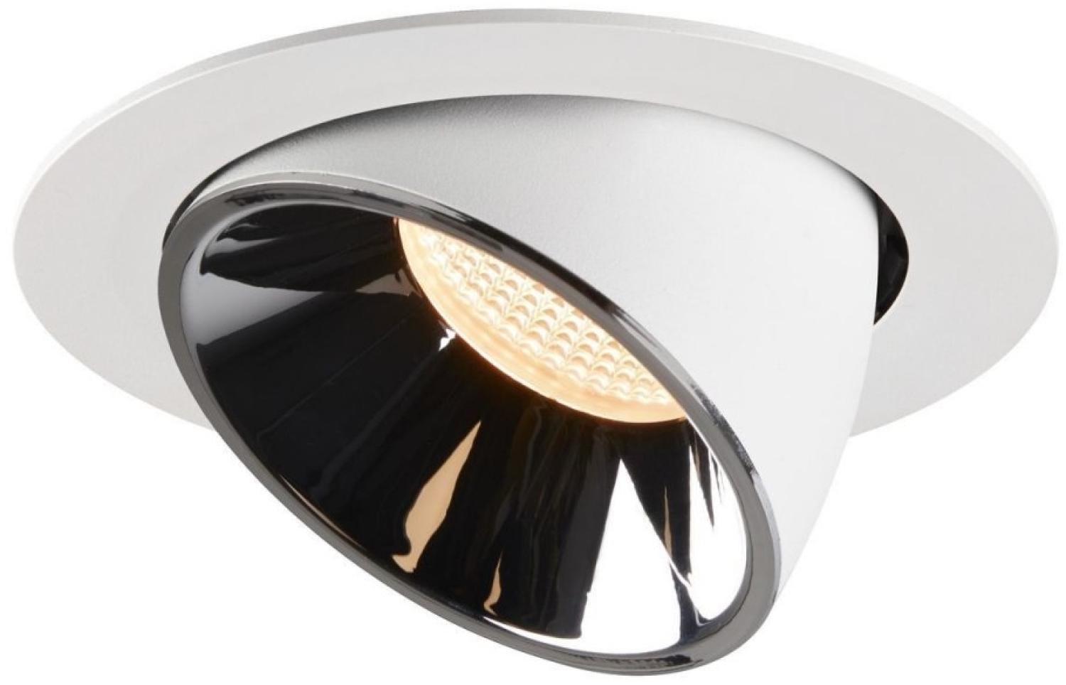 SLV 1006046 NUMINOS® GIMBLE XL Deckeneinbauleuchte weiß chrom 2700K 55° Bild 1