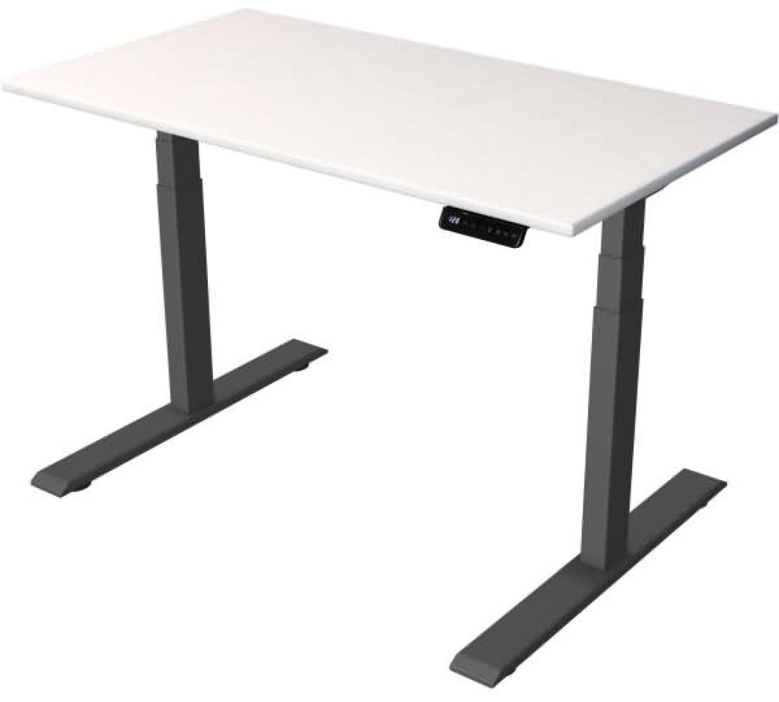 Kerkmann Schreibtisch Sitz- Stehtisch Smart office 120x65x63-127 cm Gestell Anthrazit Weiß Bild 1