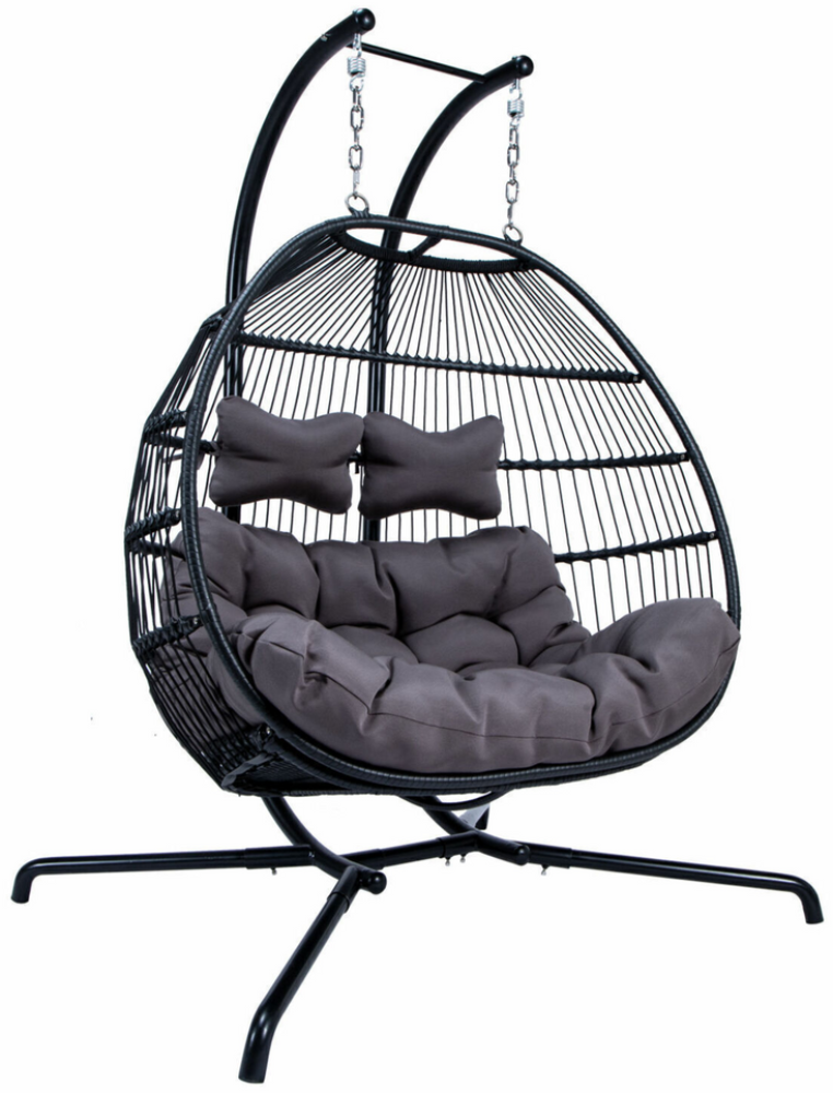 Luxus-Premium Rattan Hängesessel Polyrattan-Hollywoodschaukel-Hängeschaukel 2024 c Bild 1