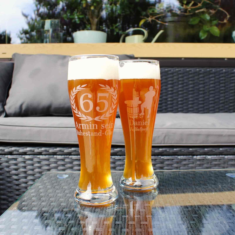 Luxentu Weizenglas Weißbierglas 0,5 Liter - 65. Jubiläum Bild 1