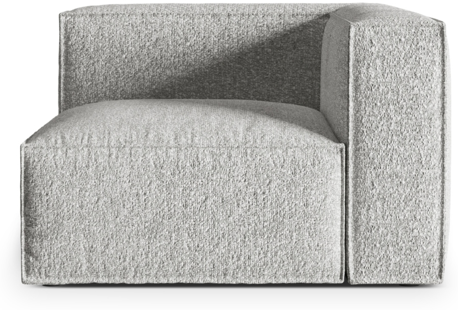 Micadoni Eckmodul Nuria 1-Sitzer Boucle Silber Bild 1