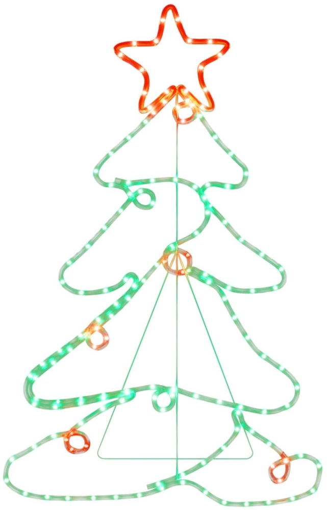 vidaXL LED-Silhouette Weihnachtsbaum 144 LEDs 88x56 cm 343288 Bild 1