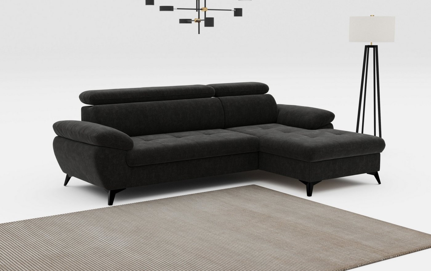 COTTA Ecksofa Hudson L-Form, mit Kopfteilverstellung, wahlweise mit Bettfunktion & Bettkasten Bild 1
