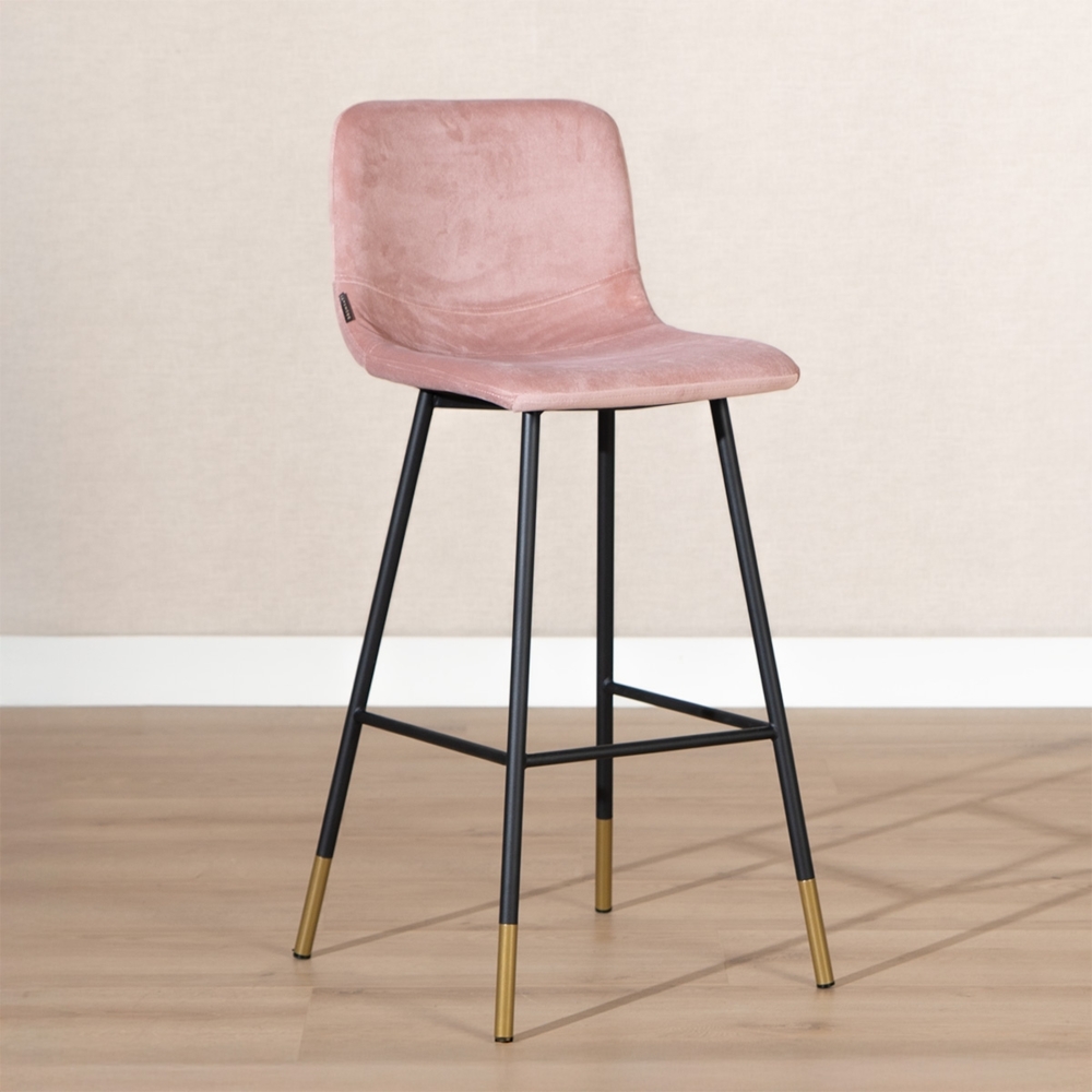 Bronx71 Barhocker Samt Mikky 65 - 78 cm rosa Bild 1