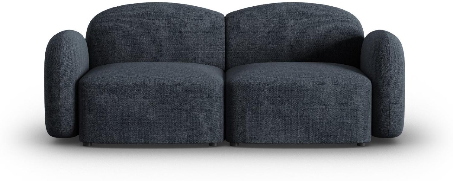 Micadoni Sofa Blair 2-Sitzer Chenille Blau Melange Bild 1